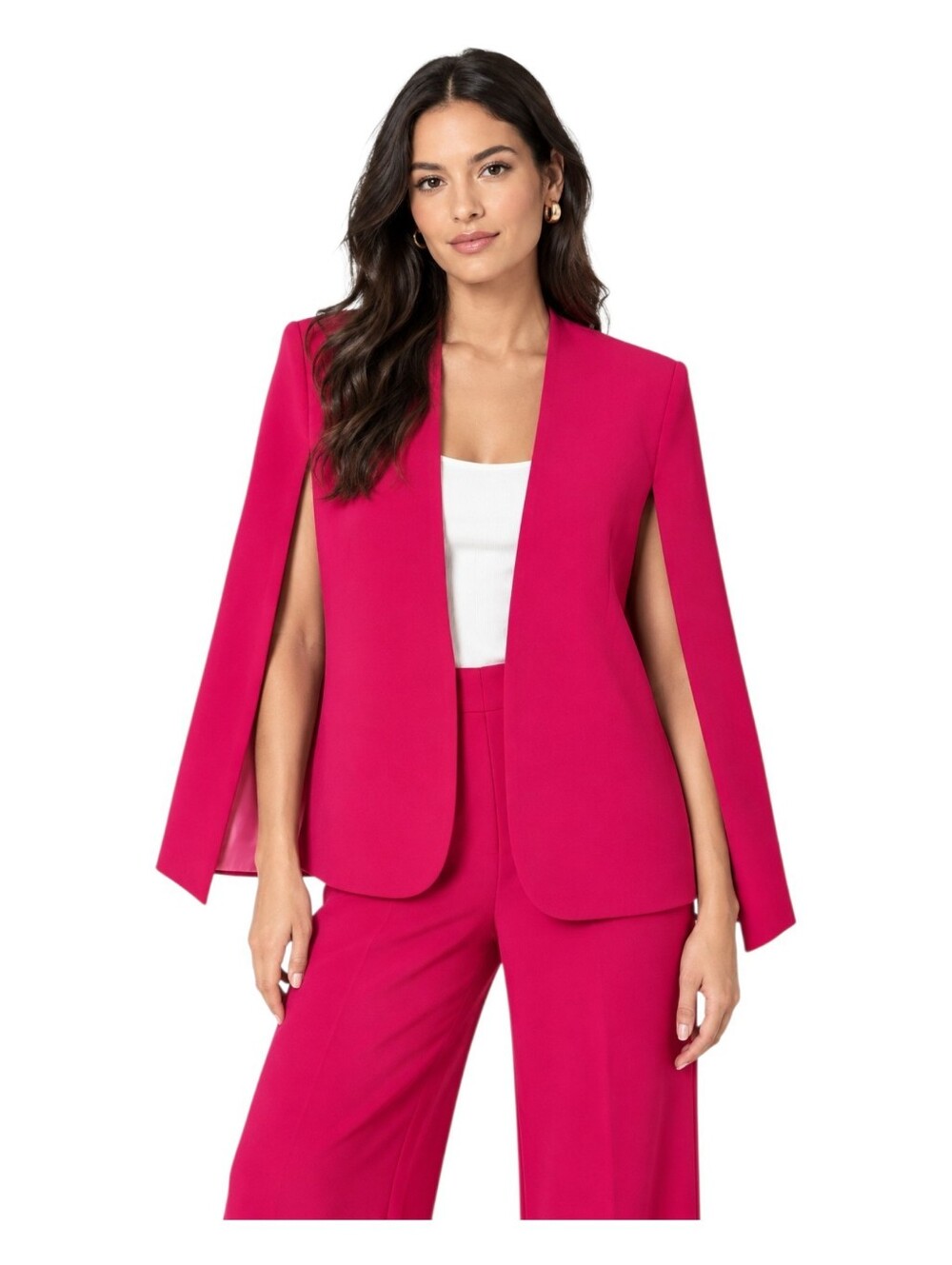 NEW Zara Pink Cape Blazer Open Front Size XS